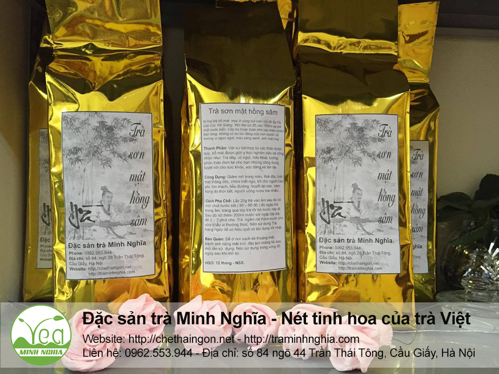 Trà sơn mật hồng sâm, trà của người việt Trà sơn mật hồng sâm, trà của người việt